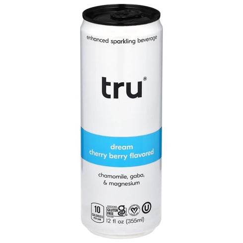 Tru, Dream Cherry Berry Flavored Enhanced Sparkling Beverage, 12 Fl Oz