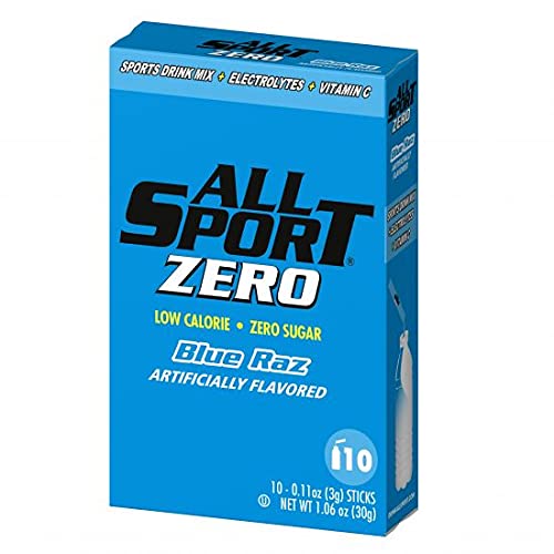 All Sport Zero Sticks, Low Calorie, ZERO Sugar, Electrolyte Sports Drink Mix, Vending Pack (Blue