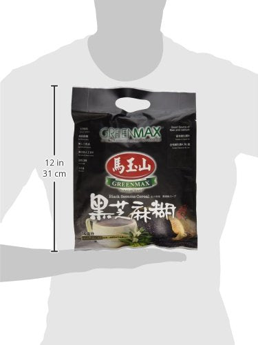 ninechef 127 2x14.7oz. Greenmax (Mayushan) Black Sesame Cereal -Instant , Kcal Per Serving - Bags