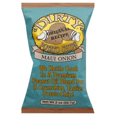 Dirty Brand Potato Chips Maui Onion Flavored 2 oz Bags (Pack of