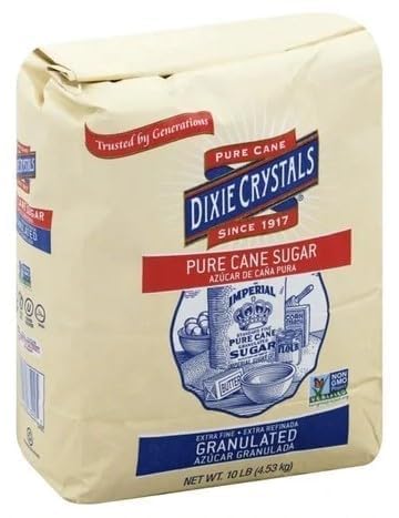 Elesbo 22 Crystals Extra Fine Granulated Sugar, 10-Pound + Sticker