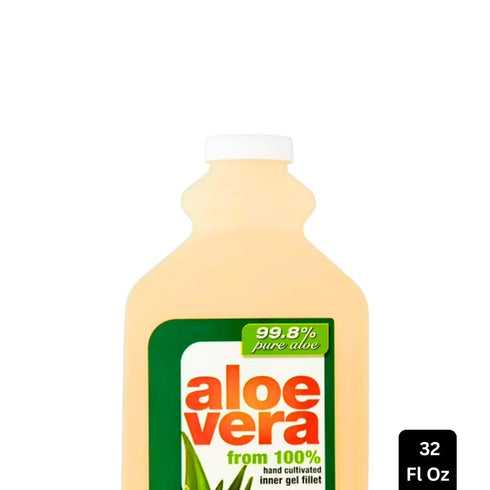 Generic 99.8% 32 oz Natural Aloe Vera Juice Drink for Hydration & Digestion Support Preservative-Free Wellness Beverage