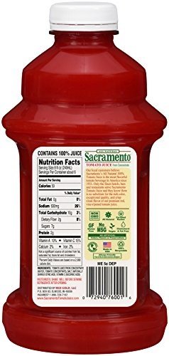 46 oz Sacramento Tomato Juice, Plastic Bottle