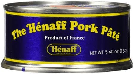 Hnaff 5.4 (154g), Pack 2 Henaff Pork Pt Ounce Ready-to-Eat Hot or Cold, Authentic French Recipe, Product of France