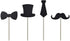Cupcake Toppers Mini Black Bowtie Mustache Hat Neckcloth - 24PCS Birthday Celebration Decorations