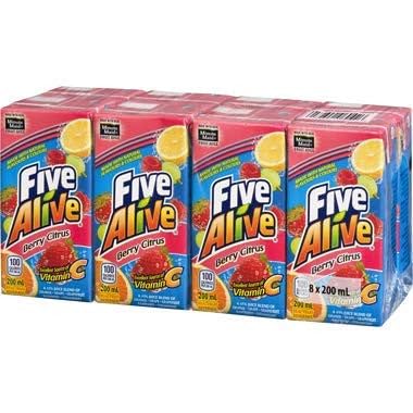 Five Alive (8-Pack) 6.7Oz Berry Citrus Juice Box {Imported from Canada}