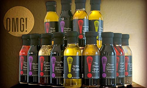 177ml/6oz OMG! Oils: Gourmet Blackberry Barrel-Aged Balsamic Vinegar (Perfect for Dipping, Marinades, Glazing