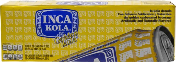 Generic Inca Kola Golden Carbonated Soda "La Kola Dorada" 12 PK Cans (03-12PK