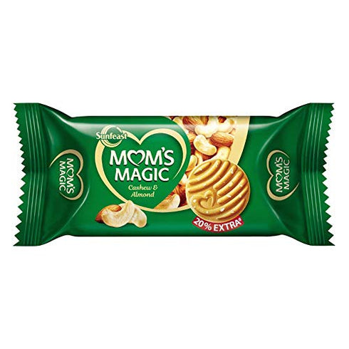 Sunfeast 60g (Pack 5) Pack (60 (Pack 5)) Mom's Magic Biscuit - Cashew & Almond, of Promo g