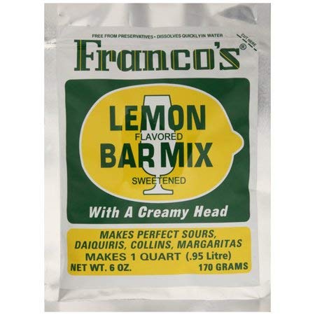 Cocktail Mix Franco's Lemon Bar Mix - 6 Oz Single Pouch for 1 Quart