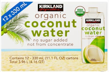 KIRKLAND Signature Organic Coconut Water, 11.1 oz (Pack of 12) by LOS