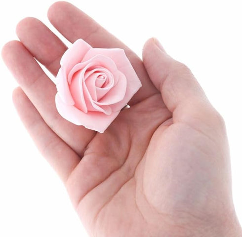 Global Sugar Art Peace Rose Sugar Cake Flowers Pink 2 Inch, 8