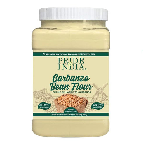 PACK 6 1 lbs (454 Pride of India - of - Garbanzo Bean Flour gm) Earthy Nutty Slightly Sweet Taste Freshly Milled