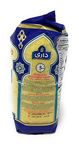 Dari 1kg, 2.2lb, Pack 3 Medium Moroccan Couscous
