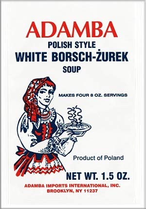 Adamba Polish Style White Borscht Zurek Soup Mix, 1.5oz Bag (3-Pack)
