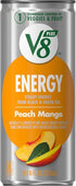 V8 8 oz (Pack 6) +Energy Peach Mango Juice Energy Drink, fl Can