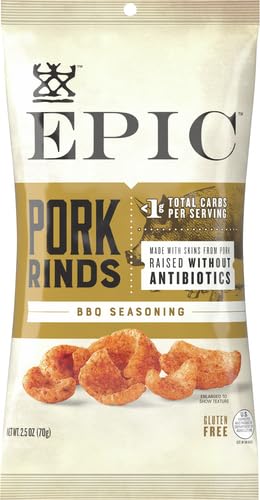 EPIC BBQ Pork Rinds, Gluten Free, 2.5oz