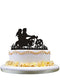 Motorcycle Wedding Cake Topper - Bride and Groom Cake Topper for Wedding Decor