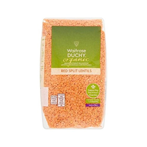 Waitrose Duchy Organic Red Lentils 500g - Pack of 2