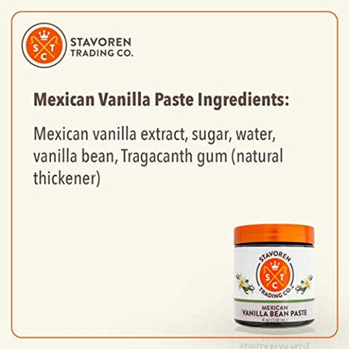 Mexican Vanilla Bean Paste, 4oz - Baking, Cooking, and Desserts by Stavoren Trading Co.