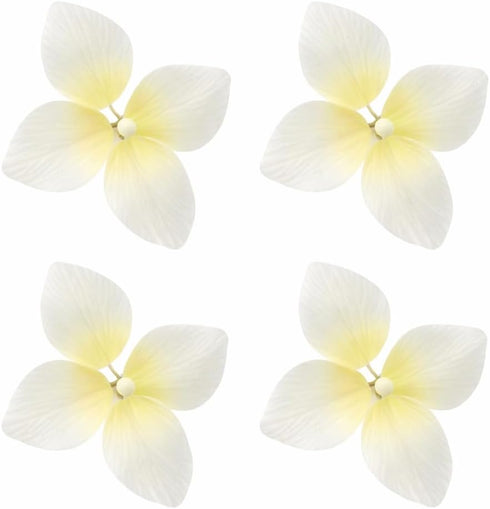 24 Count Global Sugar Art Hydrangea Blossom Sugar Cake Flowers, Pale Blue with Yellow, Wired, by Chef Alan Tetreault