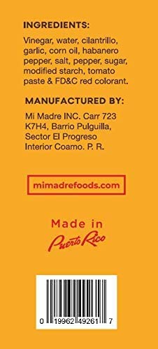 100 5 (Pack 3) Mi Madre Passion Fruit Hot Sauce, Handcrafted in Puerto Rico, Percent Natural, Ounce