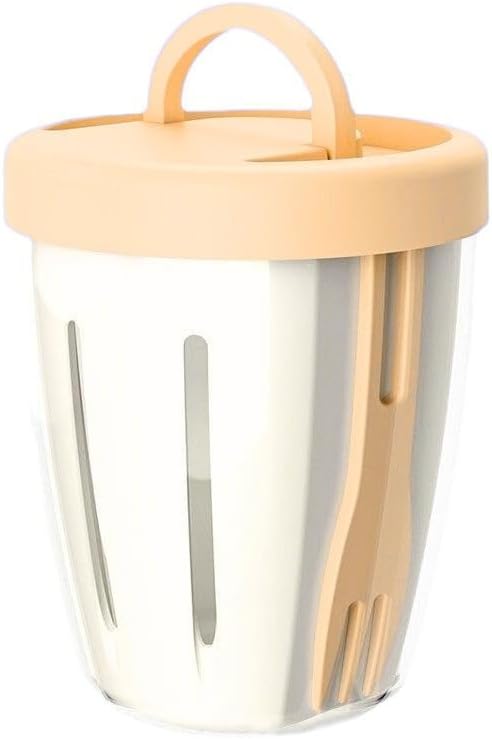 Portable Salad Fruit Cup with Fork 500ml Leakproof To-Go Breakfast Yogurt Cup