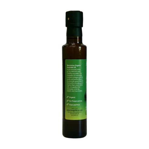 Benissimo 100% Pure Organic Avocado Oil, Cold Pressed, Non-GMO Cooking Oil, Allergen Free - 8.45 Fl Oz