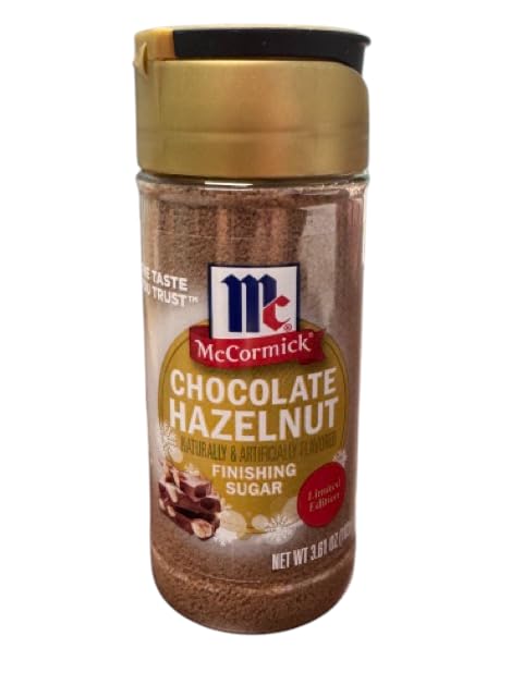 Pack, 3 Count McCormick Holiday Finishing Sugar Variety Chocolate Hazelnut, Candy Cane, English Toffee Flavors, Limited