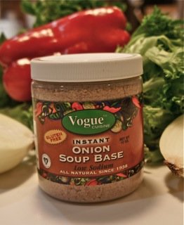 Vogue Cuisine Onion Soup & Seasoning Base, 12 oz - Low Sodium, Gluten Free