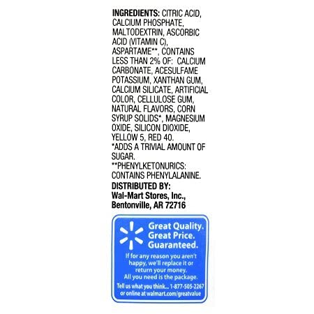 Great Value 5 Count (Pack 2) Orange Early Rise Drink Mix