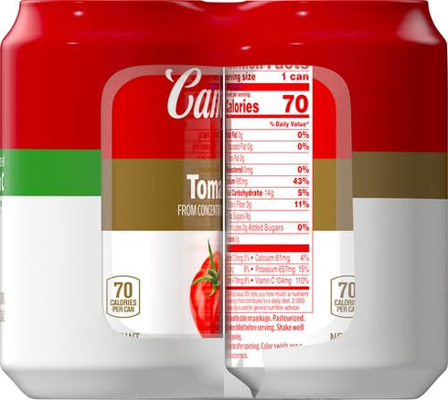 100% 11.5 oz (6 Pack) Campbell's Tomato Juice, fl Can