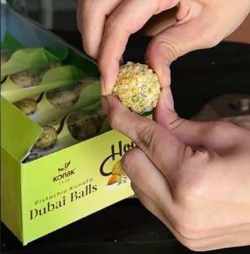 Generic 1 pack 250g 8.8 Oz Dubai Chocolate balls - With Kunafe Delicious and concentrated flavor - perfect as a nice