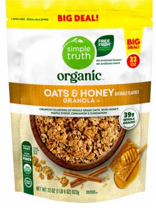 Generic Organic Oats and Honey Granola (1 Bag, 22 oz.)