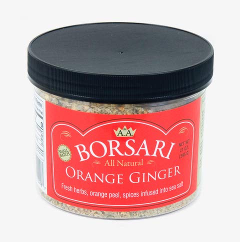 Borsari Orange Ginger Seasoned Salt - Gourmet Salt For Cooking With Orange
