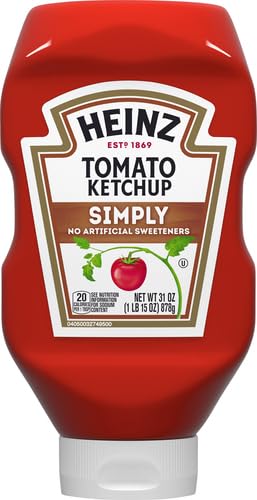 31 oz Heinz Simply Tomato Ketchup with No Artificial Sweeteners, Bottle