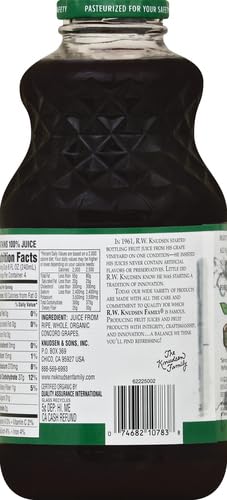 R.W. Knudsen 32 (Packaging (Pack 5) Organic Just Concord Grape Juice, Ounces May Vary)