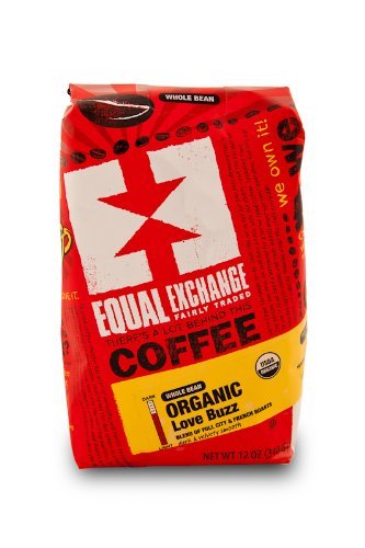 Equal Exchange Organic Coffee, Love Buzz, Whole Beans, 3 - 12 oz