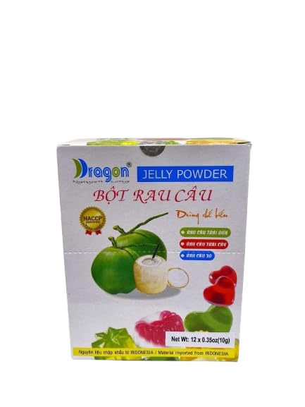 Generic 12 packs 0.35oz Dragon Coconut Jelly Powder -Bot Rau Cau- x