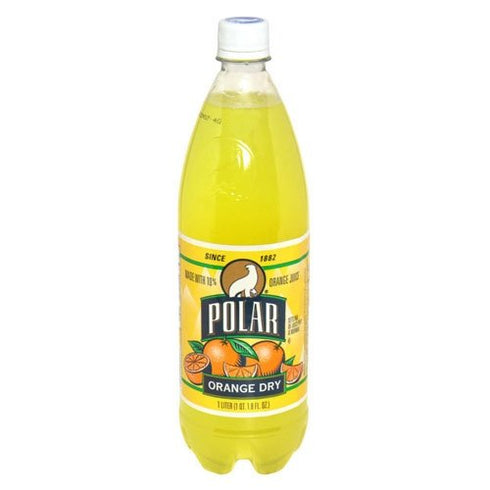 POLAR Orange Soda,Dry 33.82 Oz