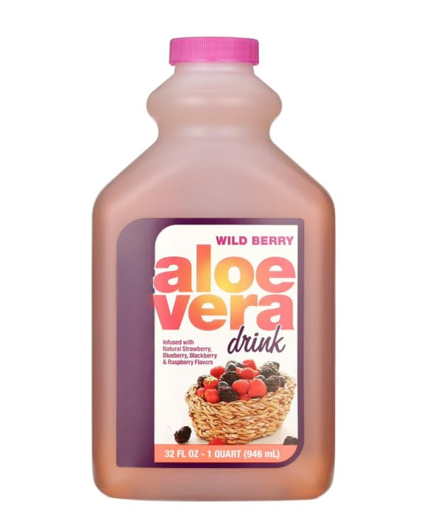 Generic Aloe Vera Wild Berry Refreshing Drink 32 fl oz Hydrating Herbal Beverage