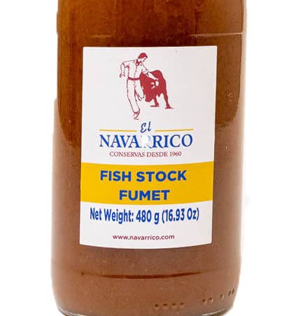 El Navarrico 500ml (16.91oz) . Seafood Broth for Paella. Fumet.