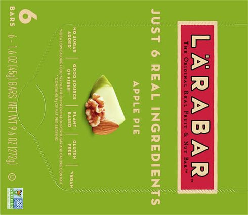 1.6 oz 6 (Pack 5) Larabar Apple Pie, Gluten Free Vegan Fruit & Nut Bars, bars, ct