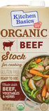 32 oz. (Pack 6) Kitchen Basics Organic Beef Stock, Carton, Enrich the Flavor of Broth, Pot Roast, Chili and Soups