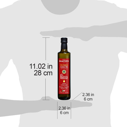 17 oz. (Pack 1) Mantova Roma Amor "Olio di Roma" PGI Extra Virgin Olive Oil, fl.