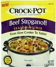 Crock Pot Beef Stroganoff Seasoning Mix, 1.5 oz Packets, 3 Pack