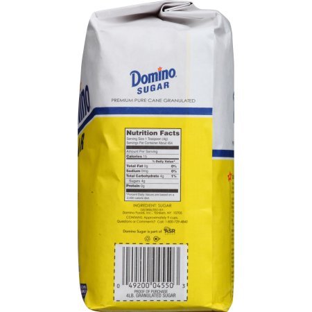64 (2 PACK) Domino Premium Pure Cane Granulated Sugar, Ounce