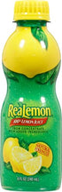 100% 8 Oz ReaLemon, Lemon Juice, Fl Bottle