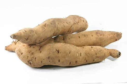 Generic 5 Fresh White Sweet Potatoes, Premium yellow Skin With White Flesh, Pounds