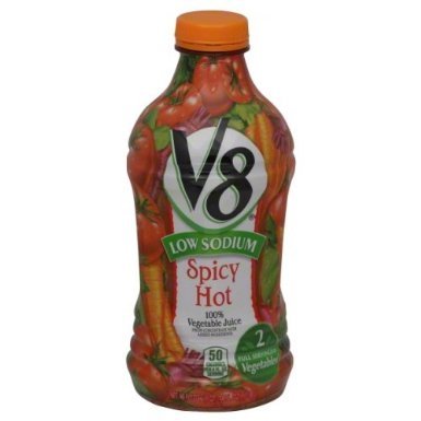 V8 Spicy Hot 100% Vegetable Juice, 46 Ounce Bottles (Pack of 4)